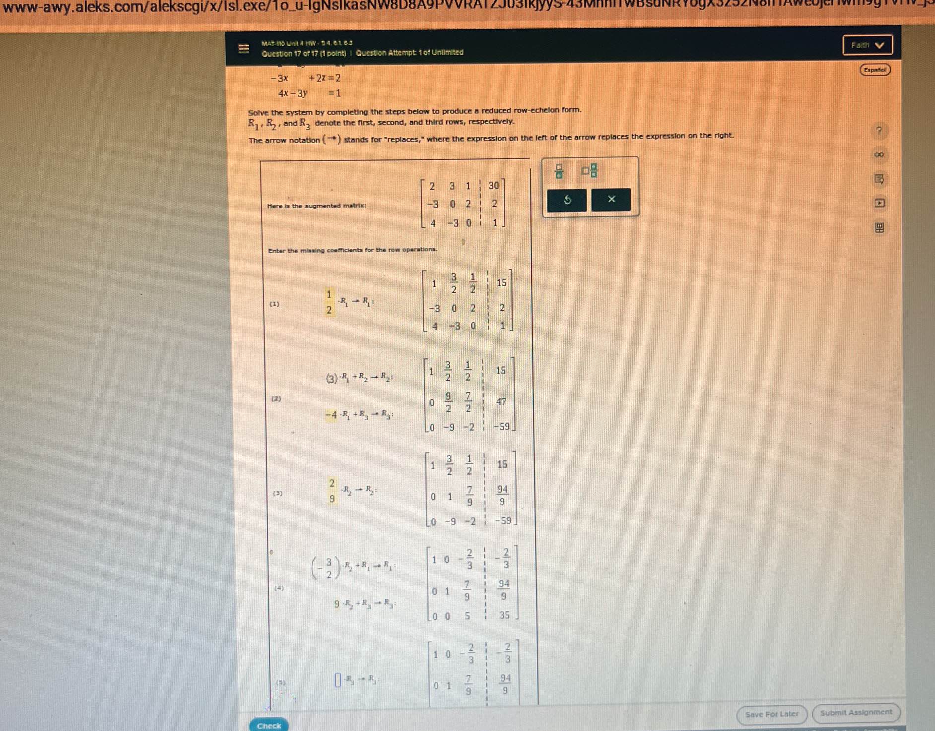 Solve the system by completing the steps | StudyX