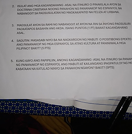 ISULAT ANG MGA KAGANDAHANG-ASAL NA ITINURO O | StudyX