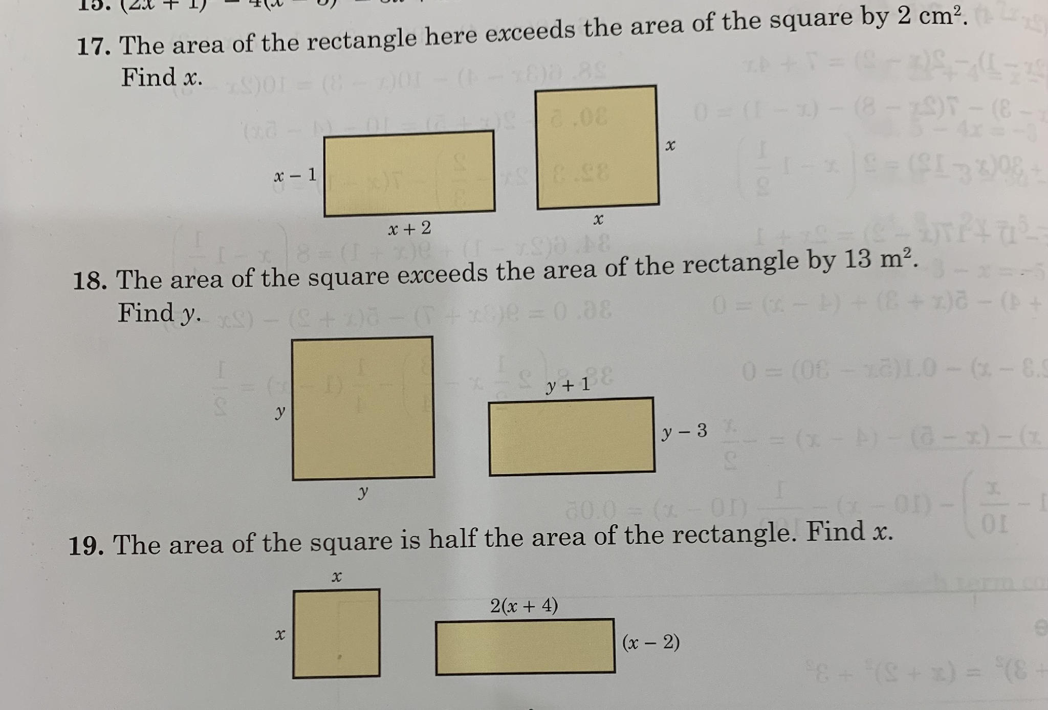 The area of the rectangle here exceeds the | StudyX