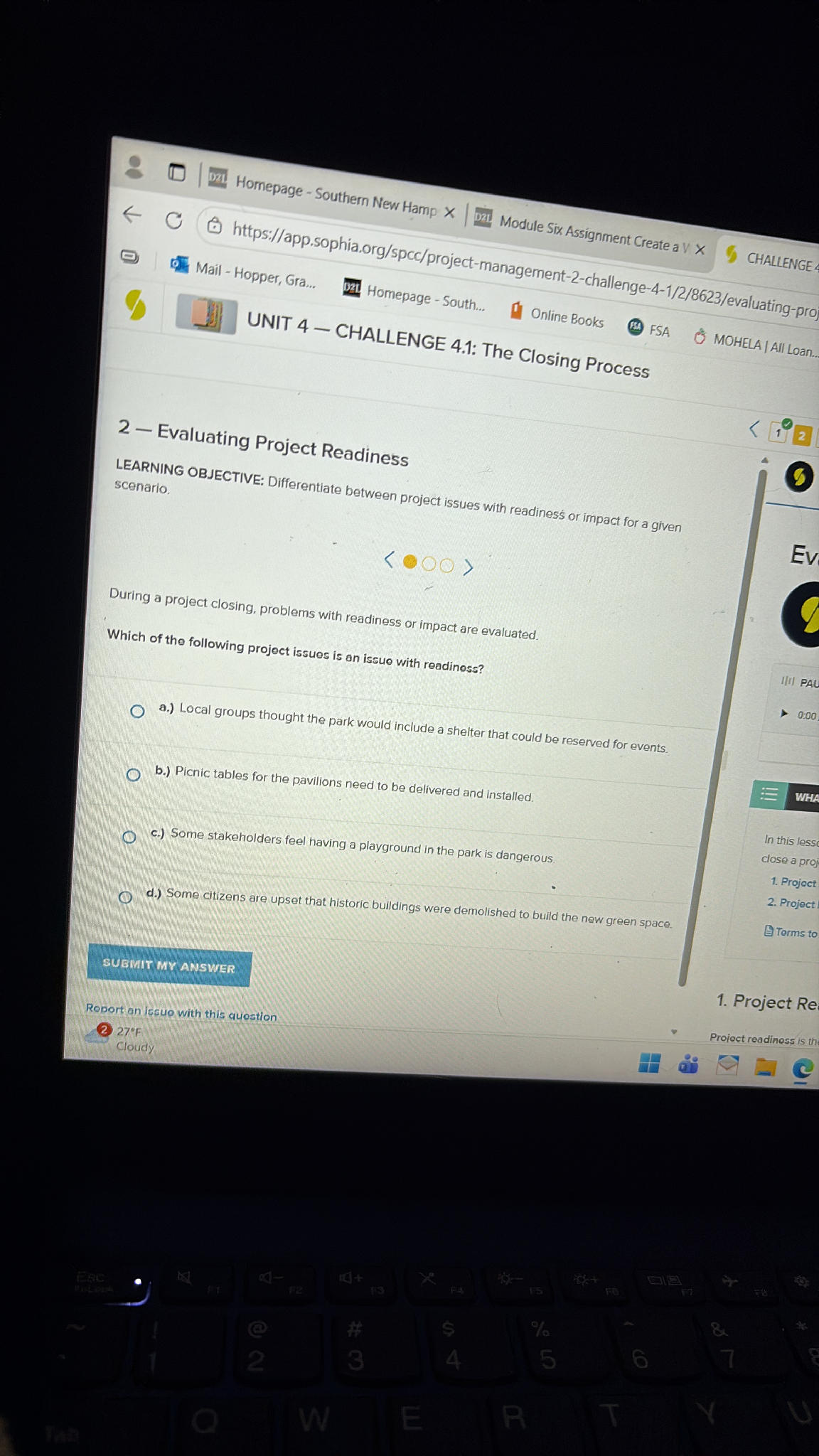 2 – Evaluating Project Readiness LEARNING | StudyX