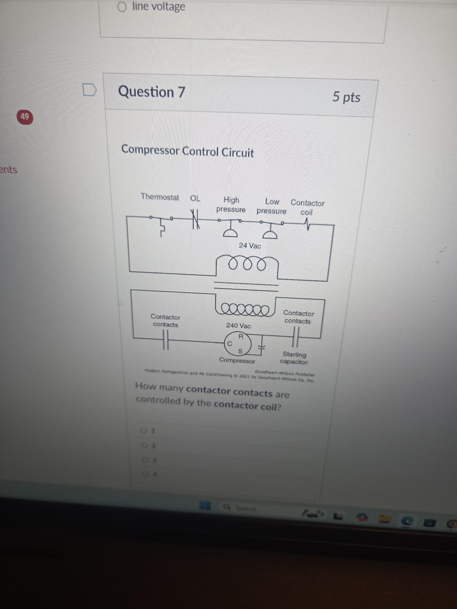 Compressor Control Circuit [Diagram showing | StudyX