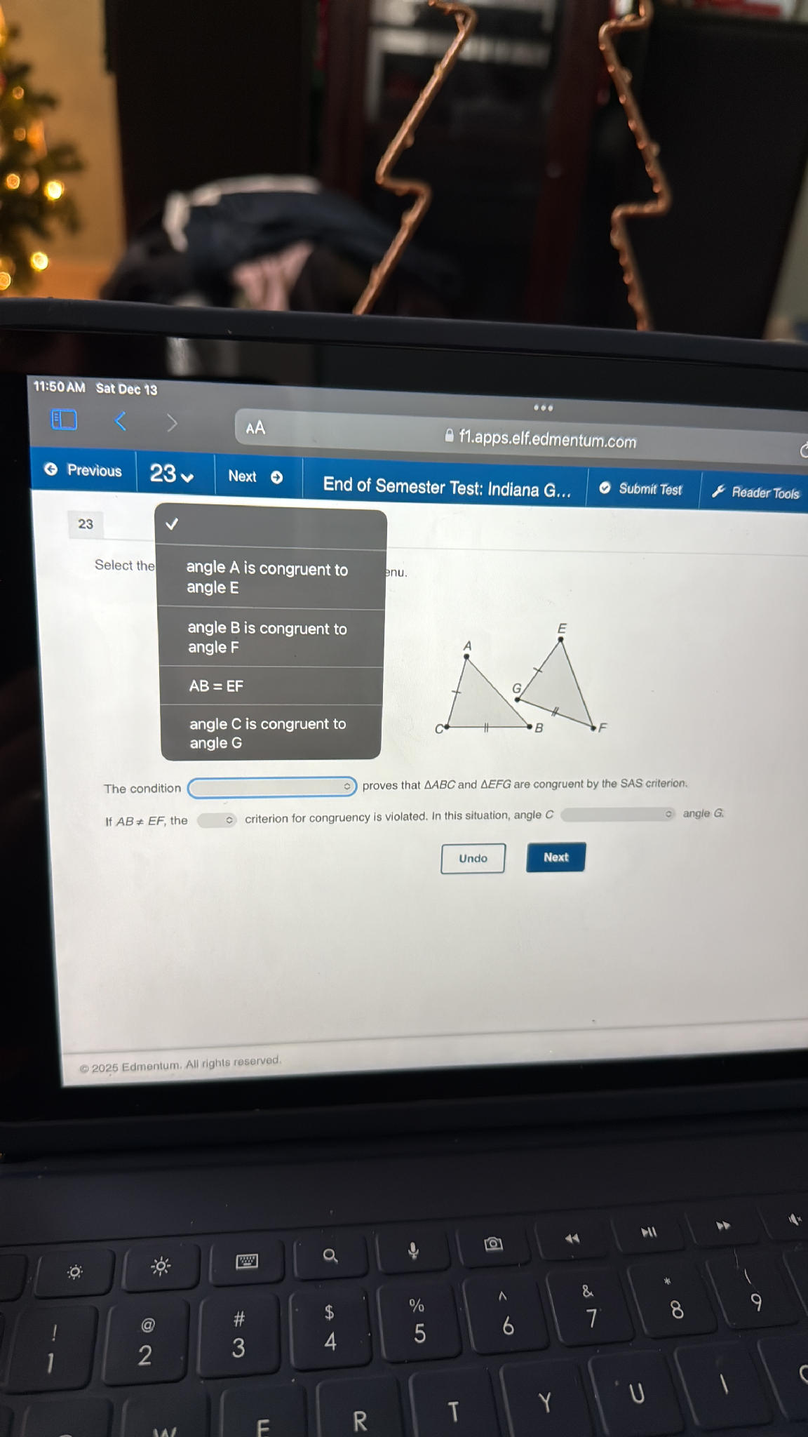 Select the correct answer from each | StudyX