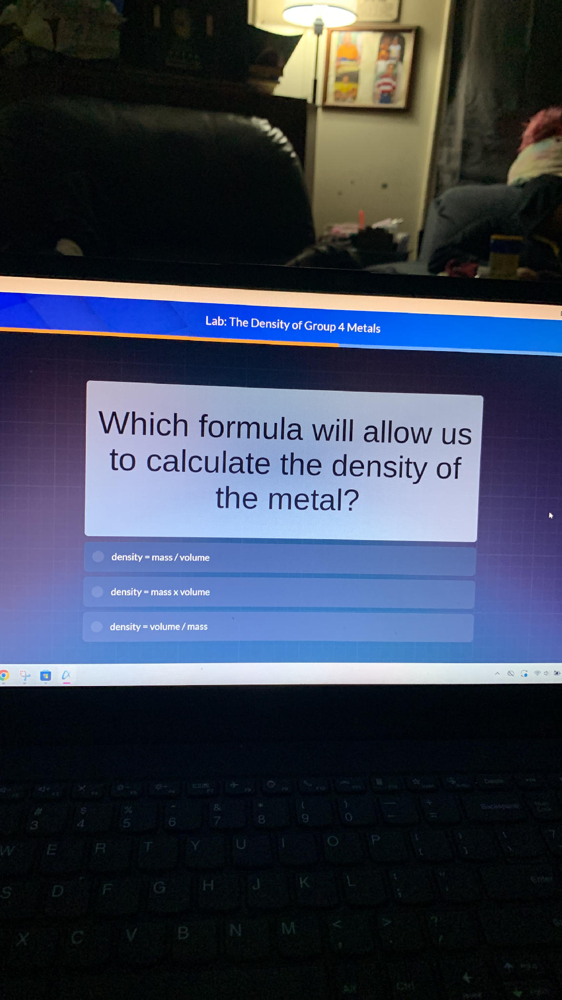 Lab: The Density of Group 4 Metals Which | StudyX