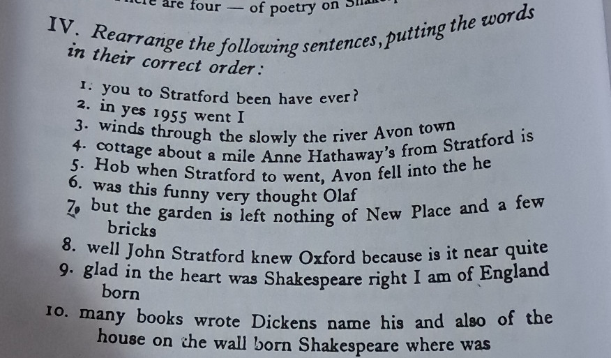 Rearrange the following sentences, putting | StudyX