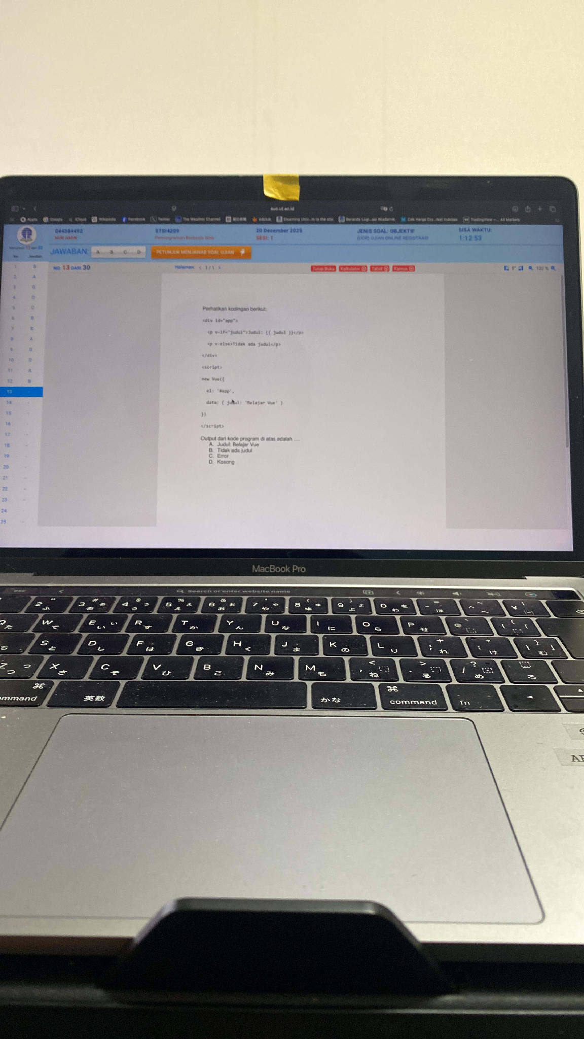 Perhatikan kodingan berikut. Output dari