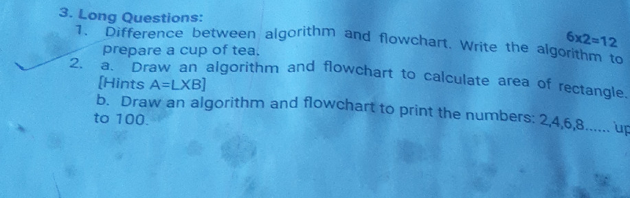 Difference between algorithm and flowchart. | StudyX