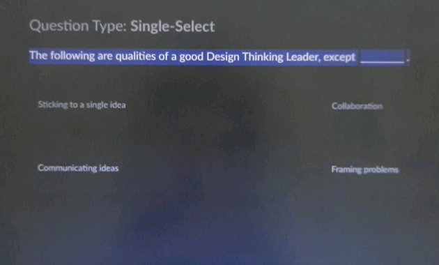 Question Type Single-Select The following | StudyX