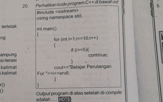 5 Output program di atas setelah di-compile | StudyX