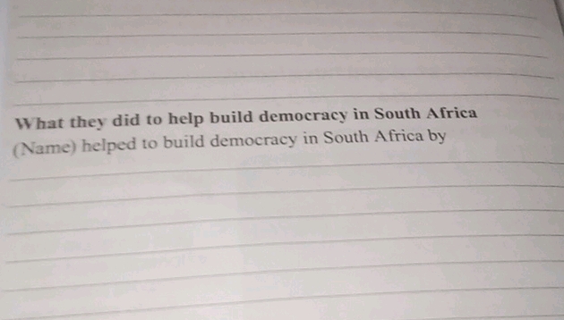 To Build Democracy What they did to help build democracy in