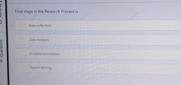 Final stage in the Research Process is Data | StudyX