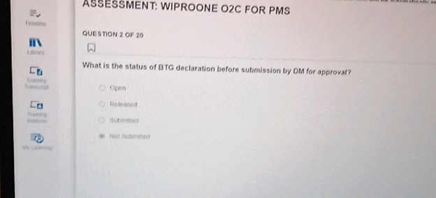 ASSESSMENT WIPROONE O2C FOR PMS QUESTION 2 | StudyX
