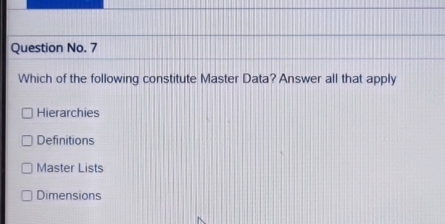 Question No 7 Which of the following | StudyX