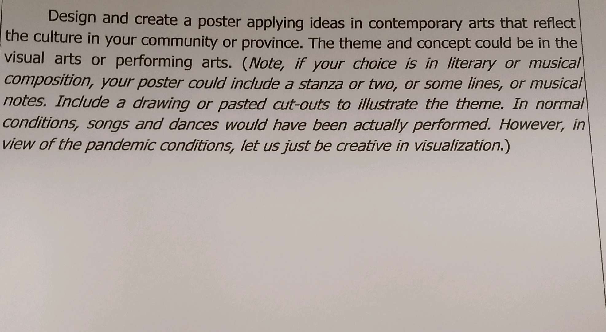 Design and create a poster applying ideas in | StudyX