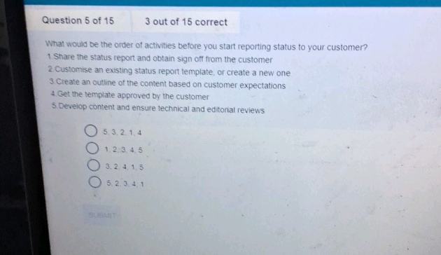 Question 5 of 15 3 out of 15 correct What | StudyX