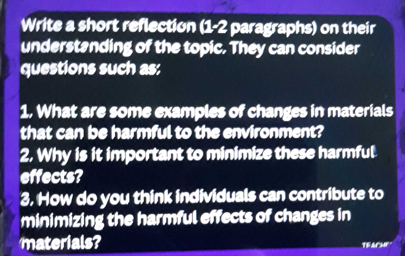 Write a short reflection (1-2 paragraphs) on | StudyX
