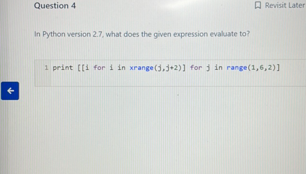 Rare Device Later Python Question 4 Revisit Later In Python version | StudyX