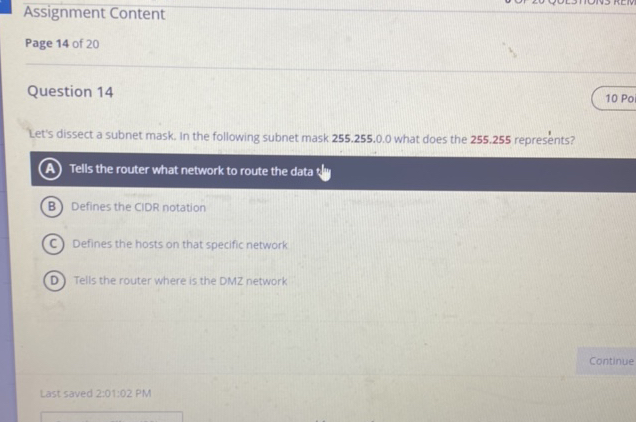 Assignment Content Page 14 of 20 Question | StudyX