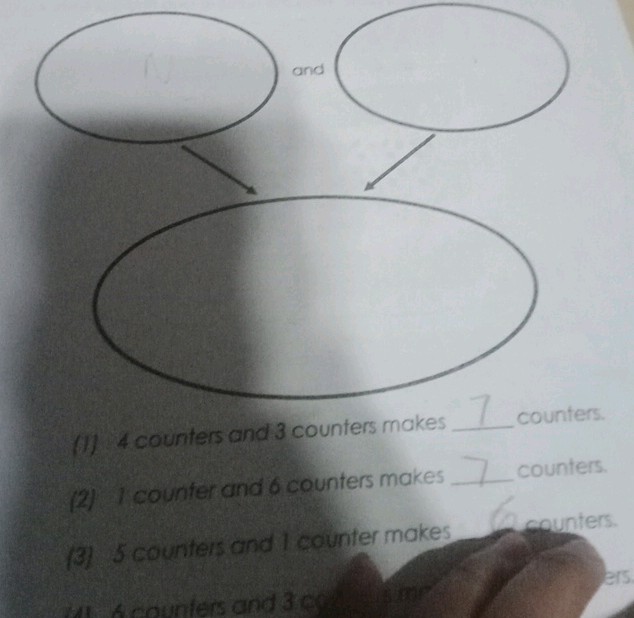 (1) 4 counters and 3 counters makes | StudyX