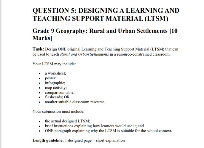 QUESTION 5: DESIGNING A LEARNING AND