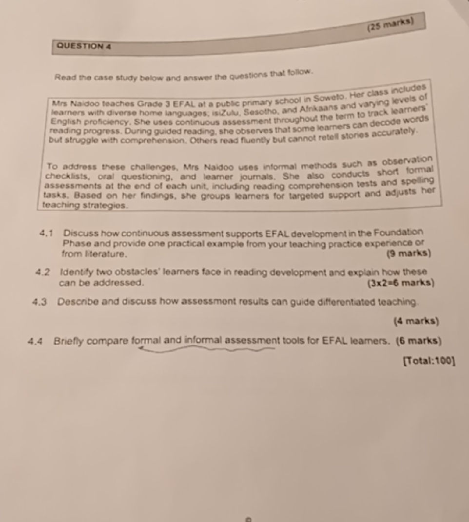 Read the case study below and answer the