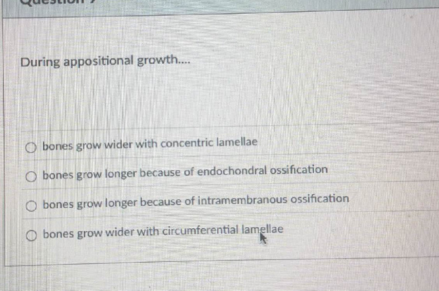 During appositional growth.... bones grow