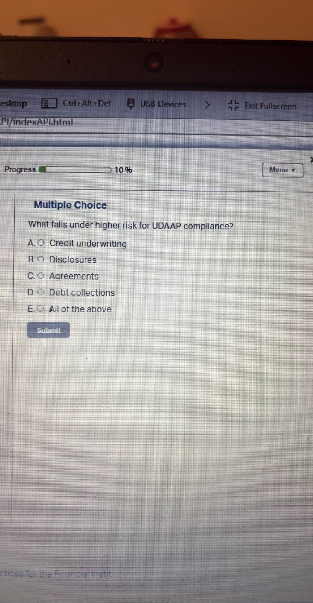 Udaap Risk Assessment What falls under higher risk for UDAAP