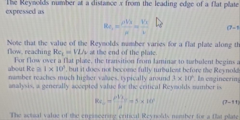 The Reynolds number at a distance x from | StudyX