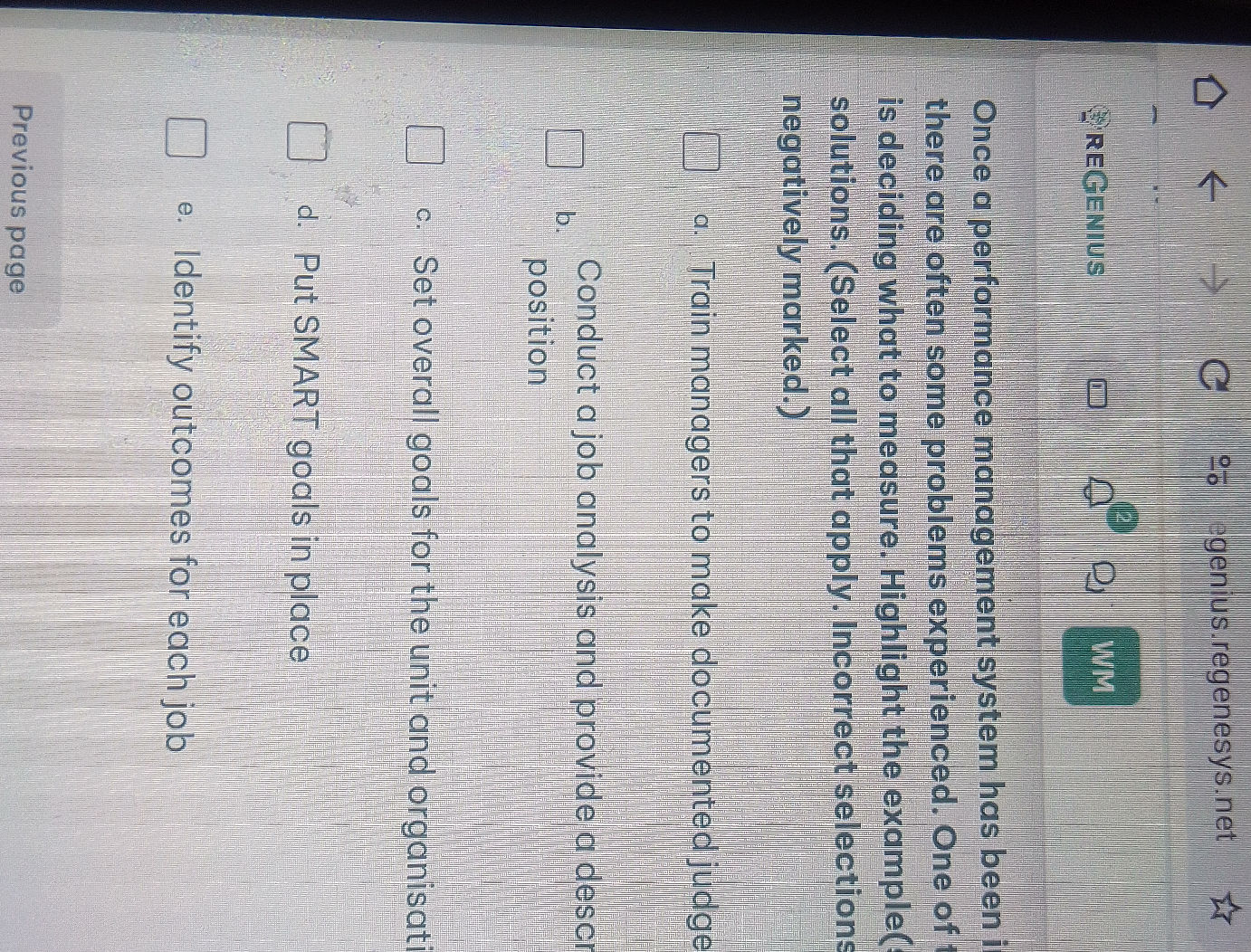 Once a performance management system has | StudyX