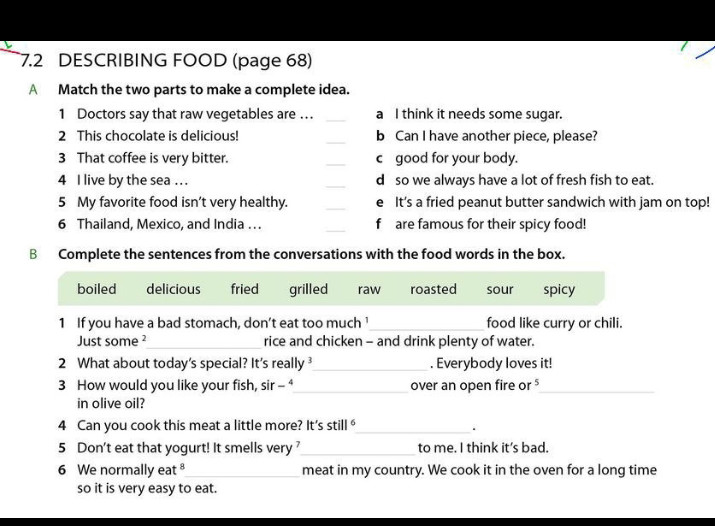 B Complete the sentences from the | StudyX