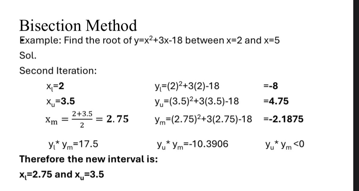 Bisection Method Questions Bisection Method Example: Find the root of | StudyX