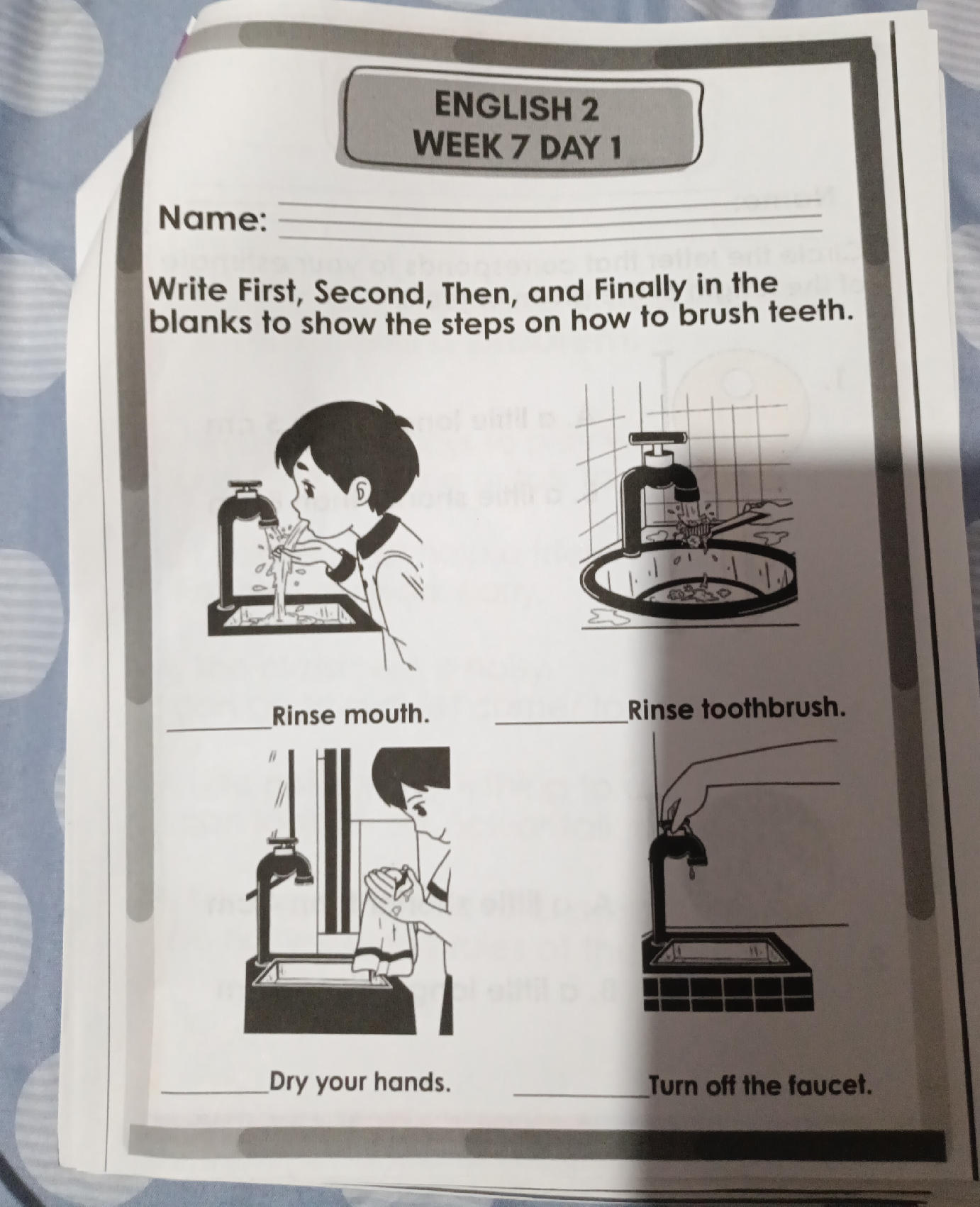 Write First, Second, Then, and Finally in | StudyX