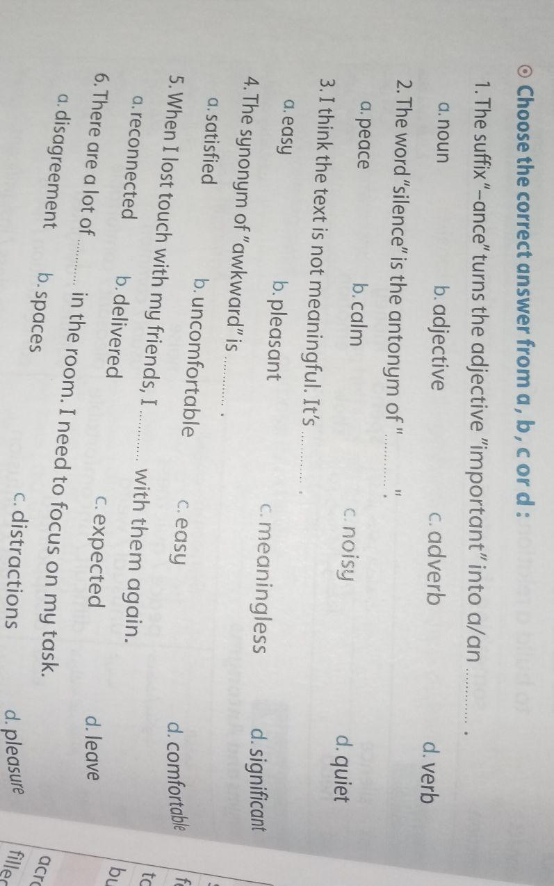 Choose the correct answer from a, b, c or d: | StudyX
