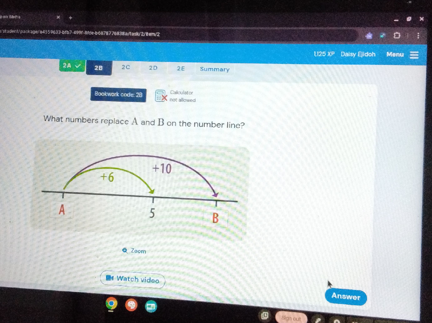 What numbers replace A and B on the number | StudyX