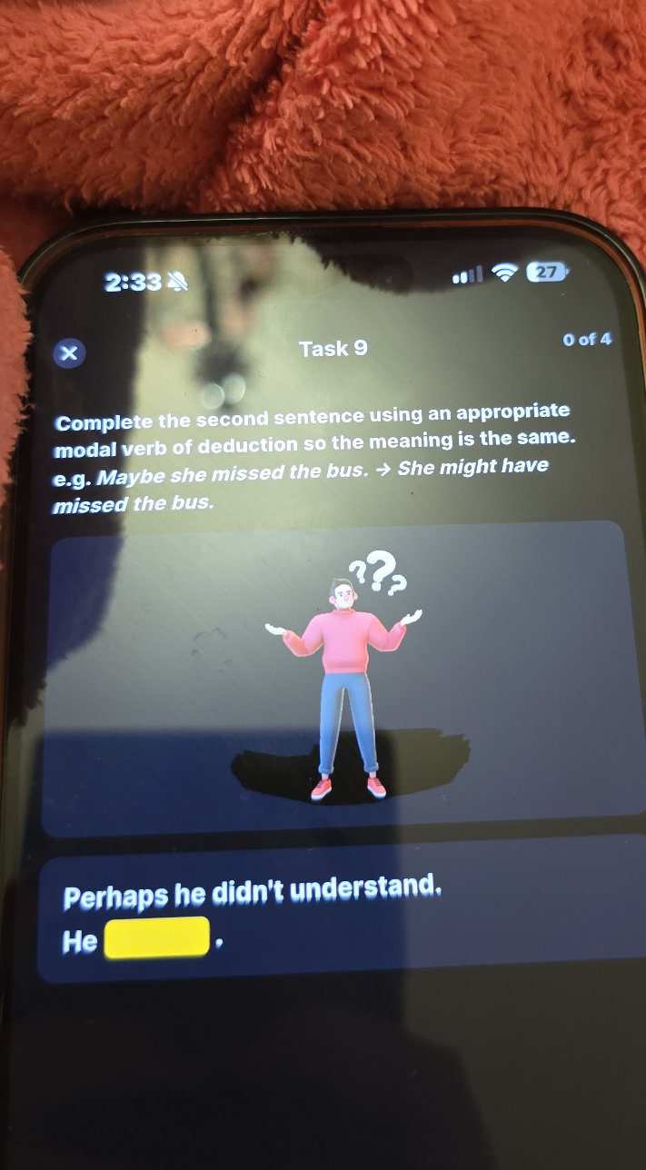 Task 9 Complete the second sentence using an | StudyX