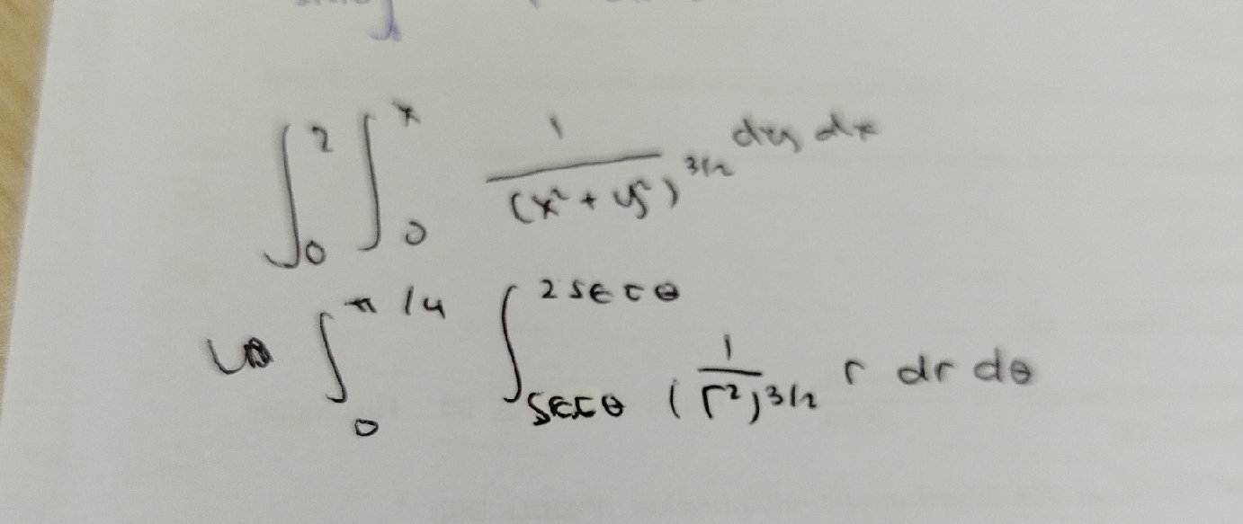 First integral: $$ _{0}^{2} _{0}^{x} | StudyX
