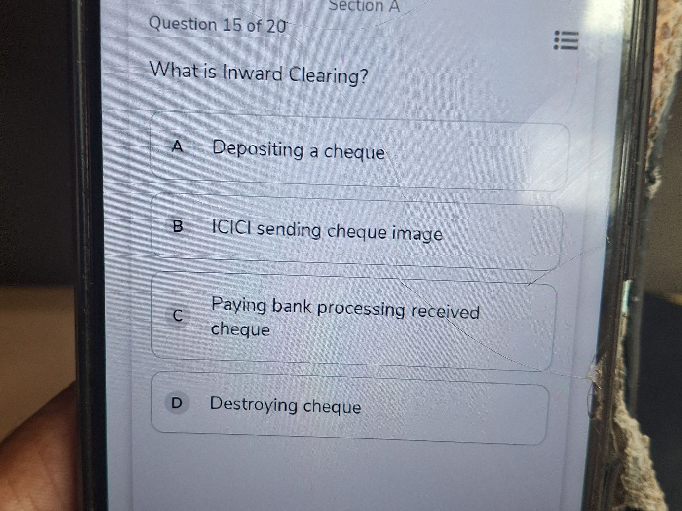 What is Inward Clearing? A Depositing a | StudyX