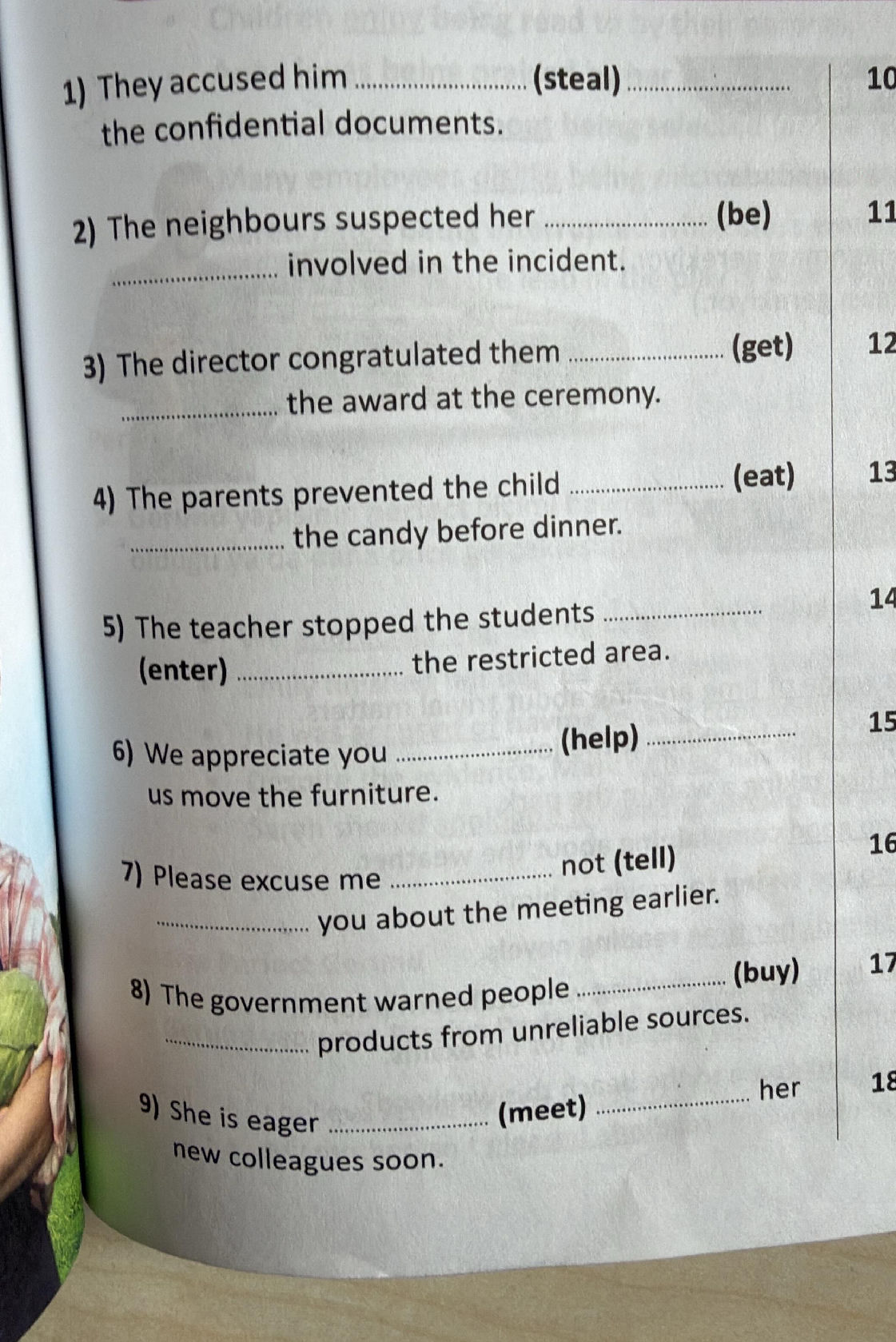 Complete the sentences by putting the verb | StudyX