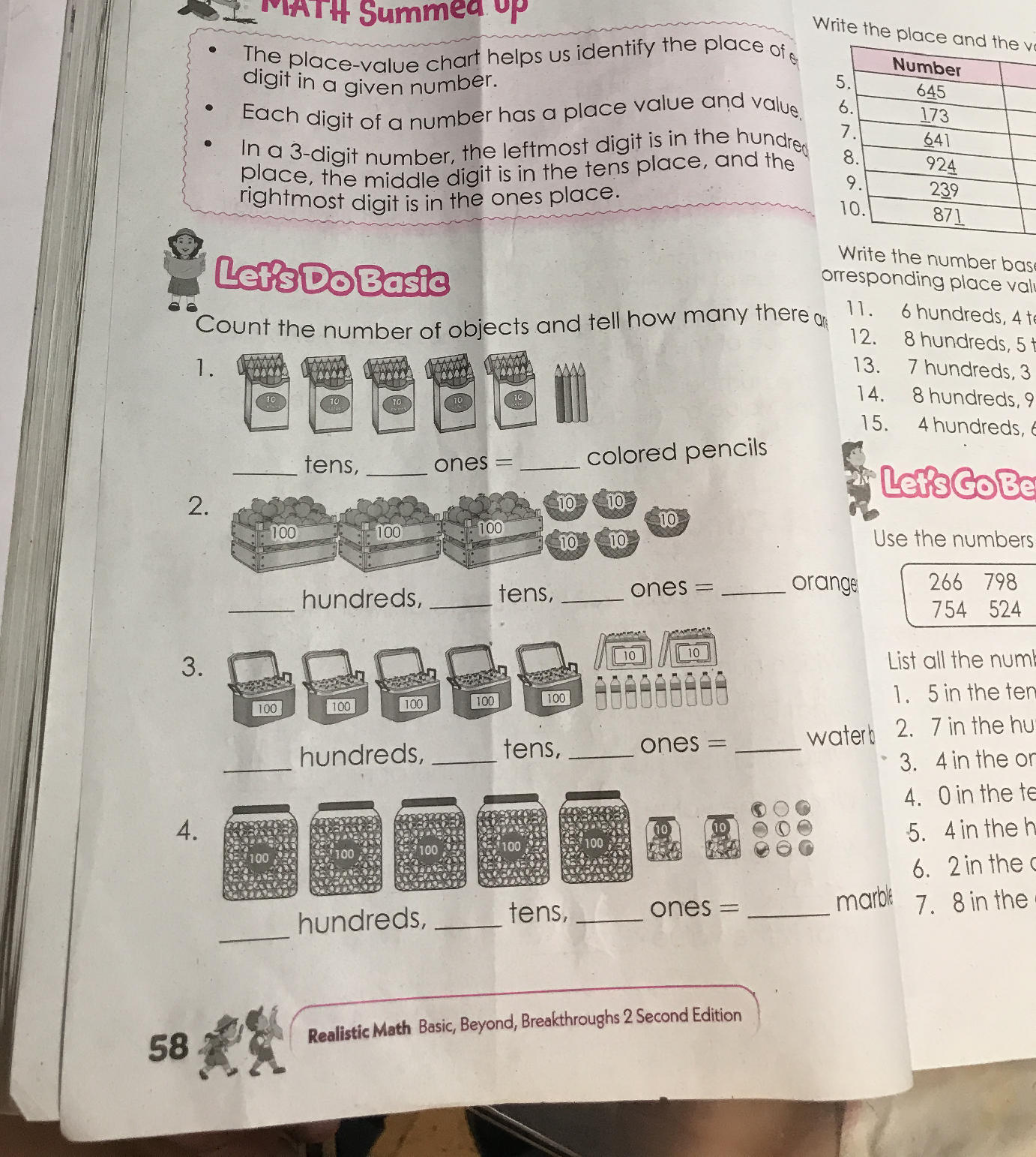 Count the number of objects and tell how | StudyX