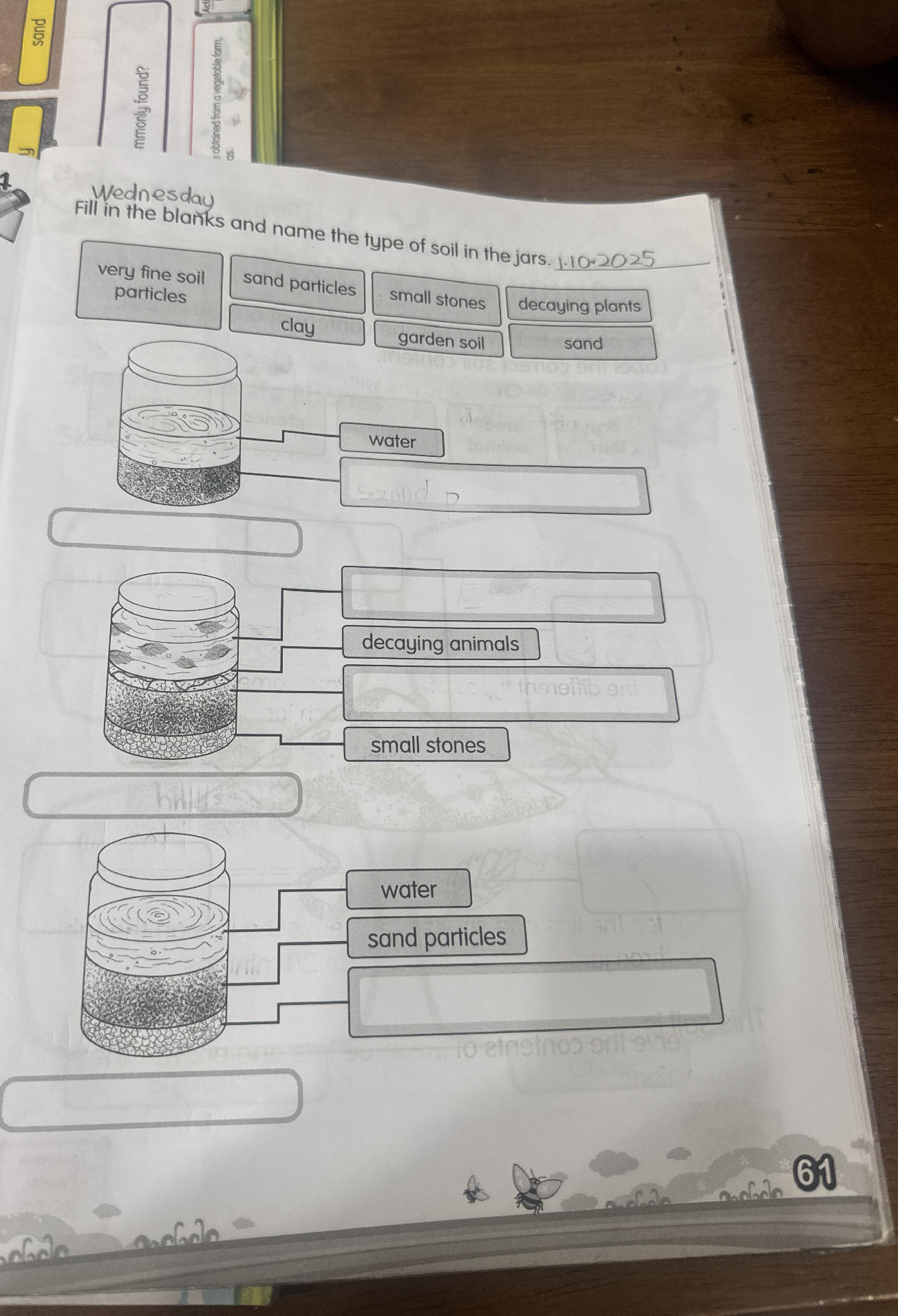 Soil Fill In Fill in the blanks and name the type of soil | StudyX