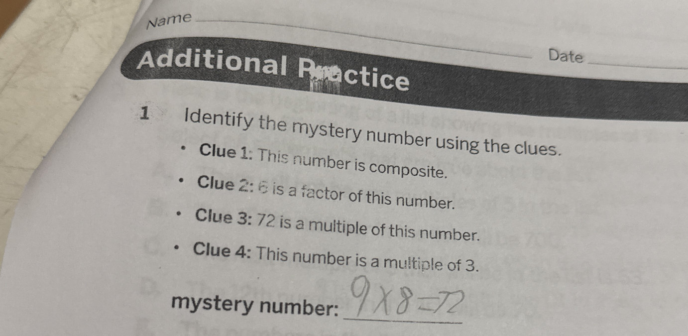 Identify the mystery number using the clues. | StudyX