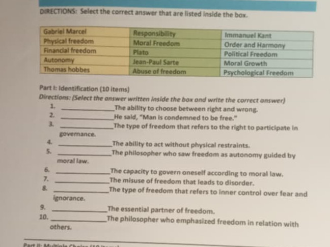 DIRECTIONS: Select the correct answer that | StudyX
