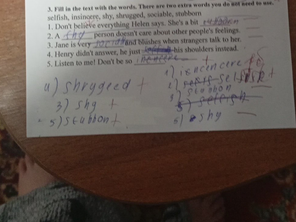 3. Fill in the text with the words. There | StudyX