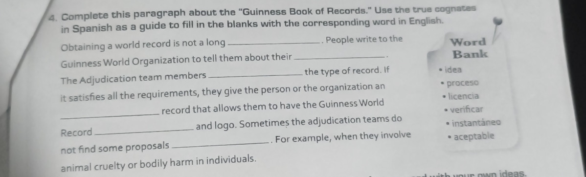 4. Complete this paragraph about the | StudyX