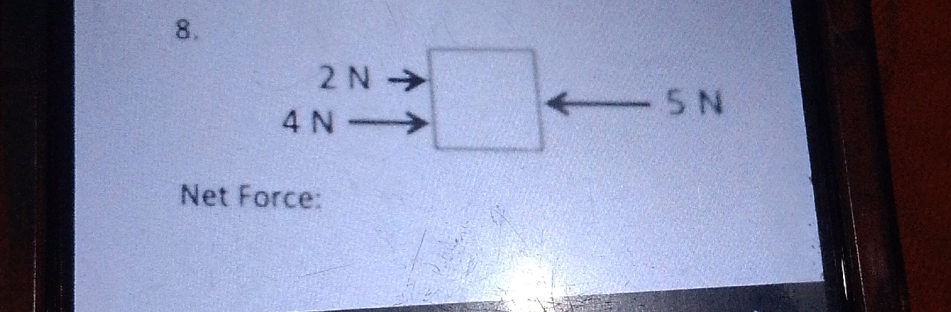 Forces Box 8. [Diagram showing a box with forces | StudyX