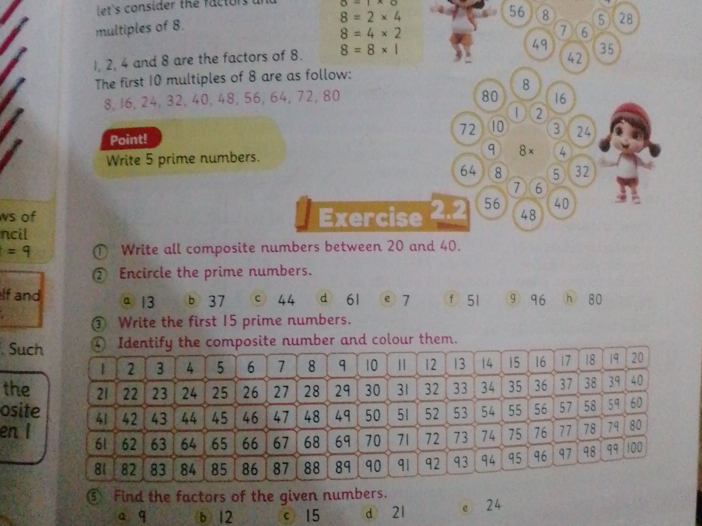 Write 5 prime numbers. ① Write all | StudyX
