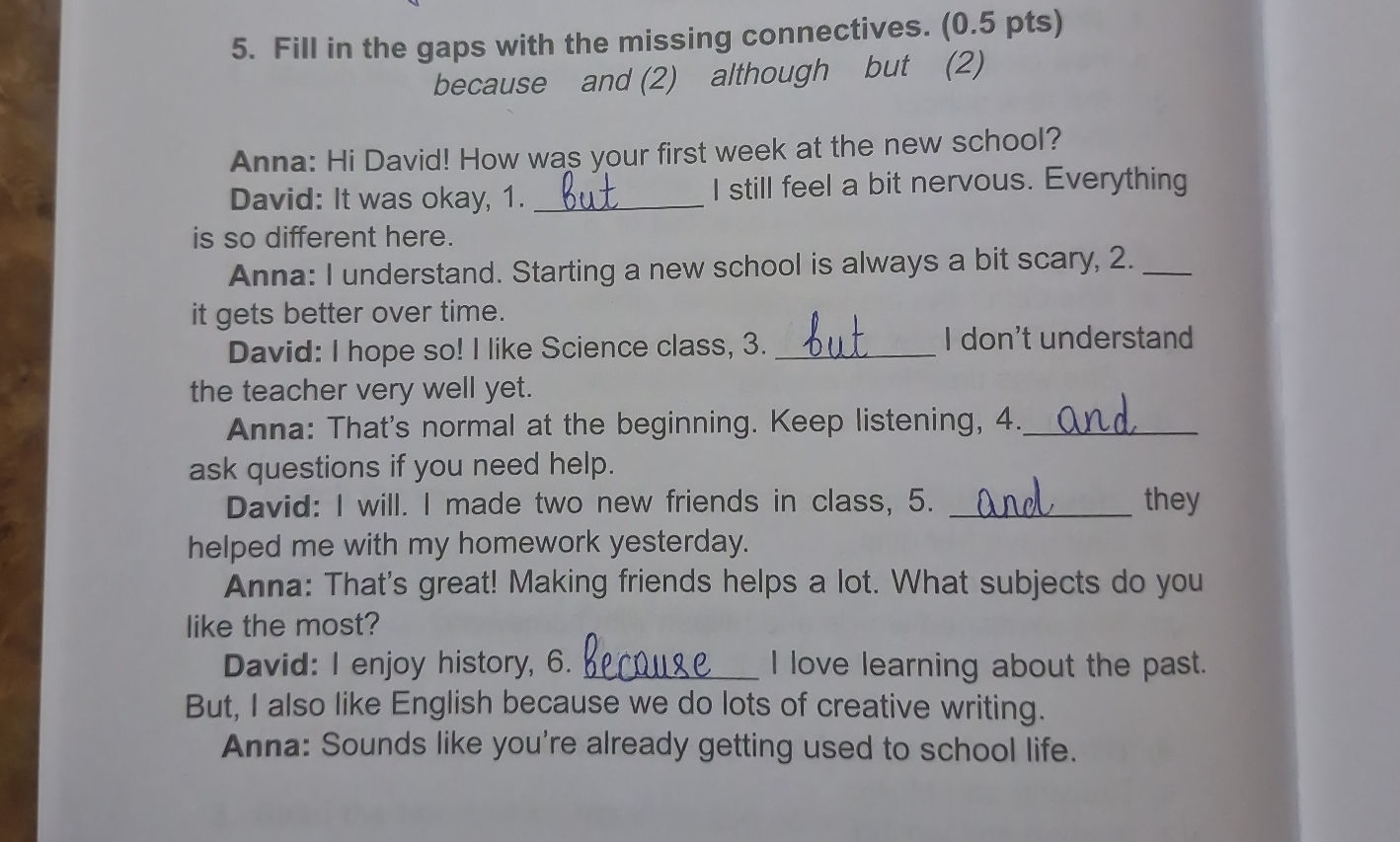 5. Fill in the gaps with the missing | StudyX