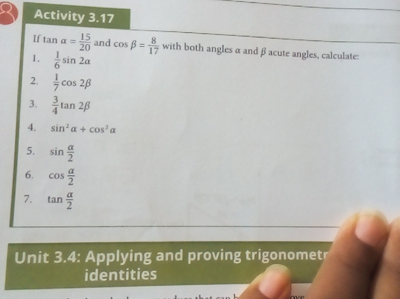 If $tan = {15}{20}$ and $cos = | StudyX