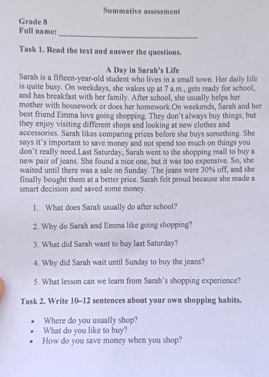 Task 1. Read the text and answer the | StudyX