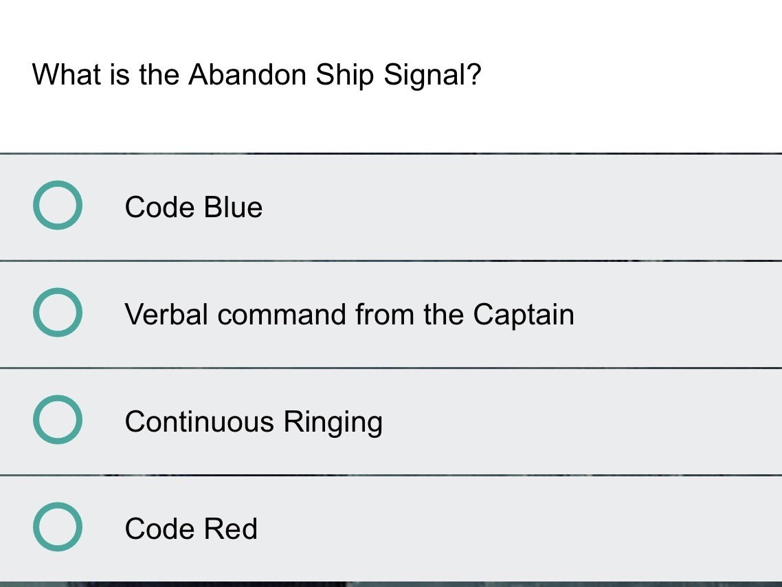 What is the Abandon Ship Signal? Code Blue StudyX