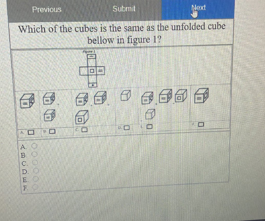 Which of the cubes is the same as the | StudyX